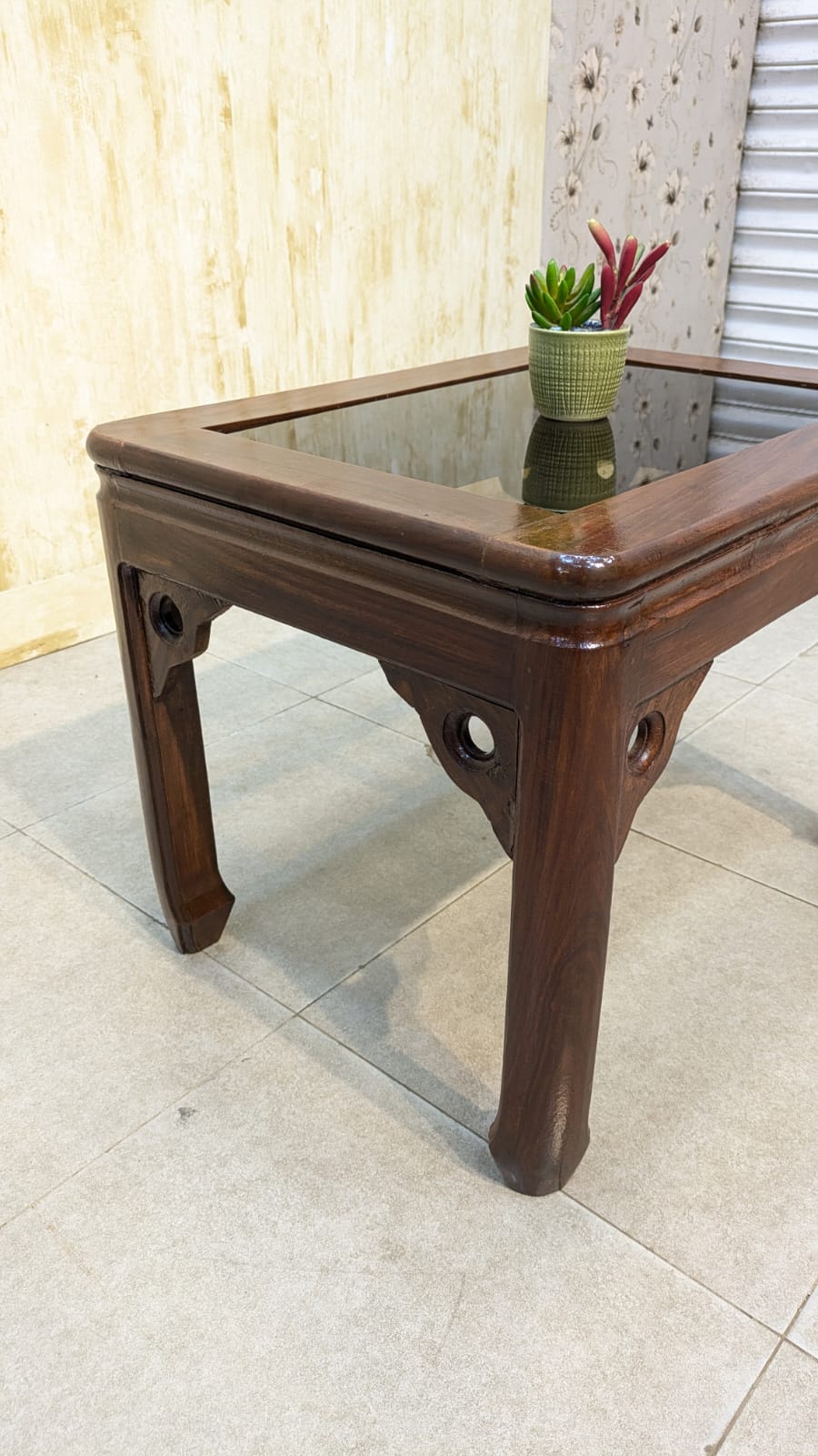 Solid Sheesham Wood Center Table Set