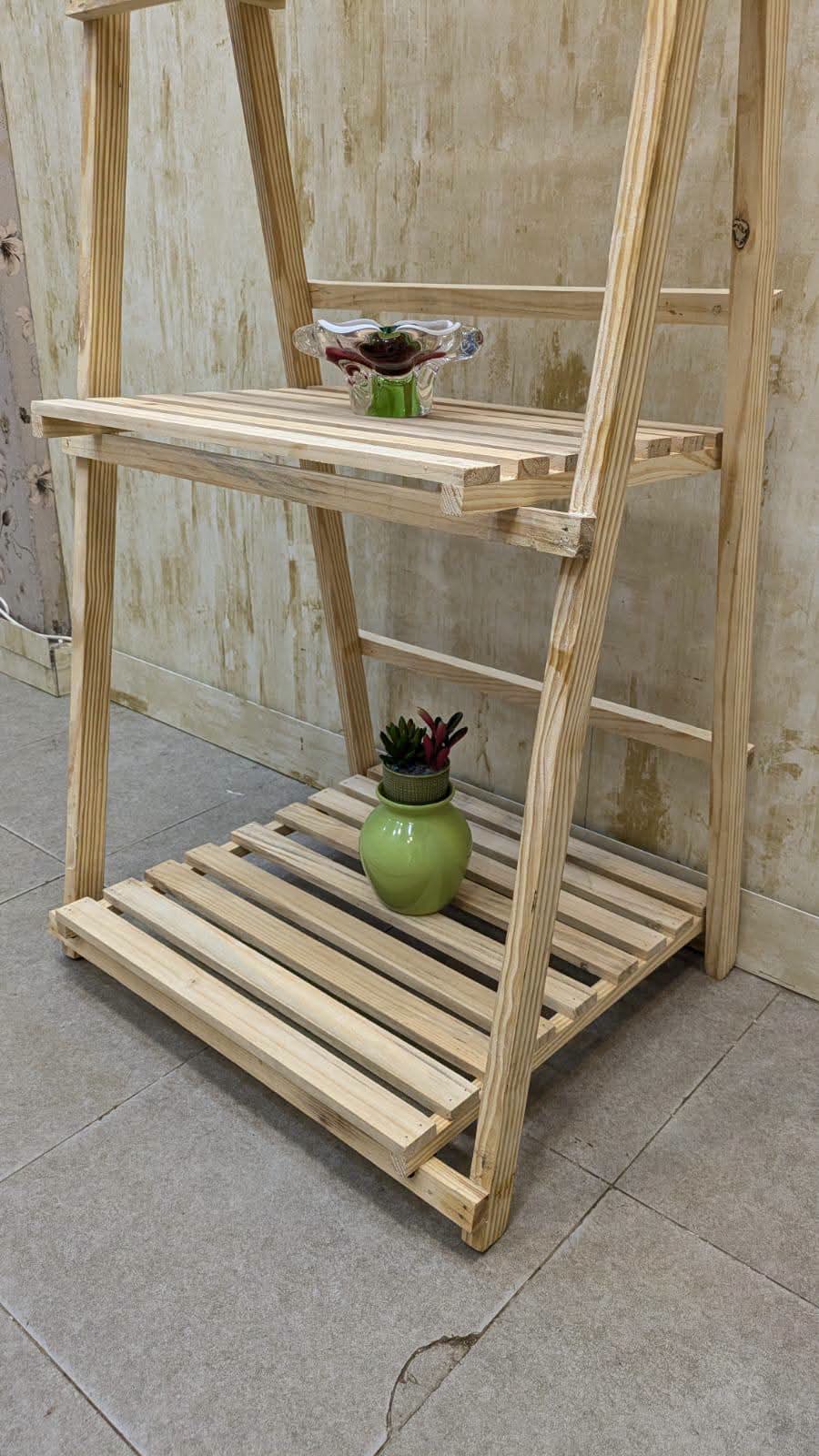 Brand New Pure Wooden Foldable Display Shelf