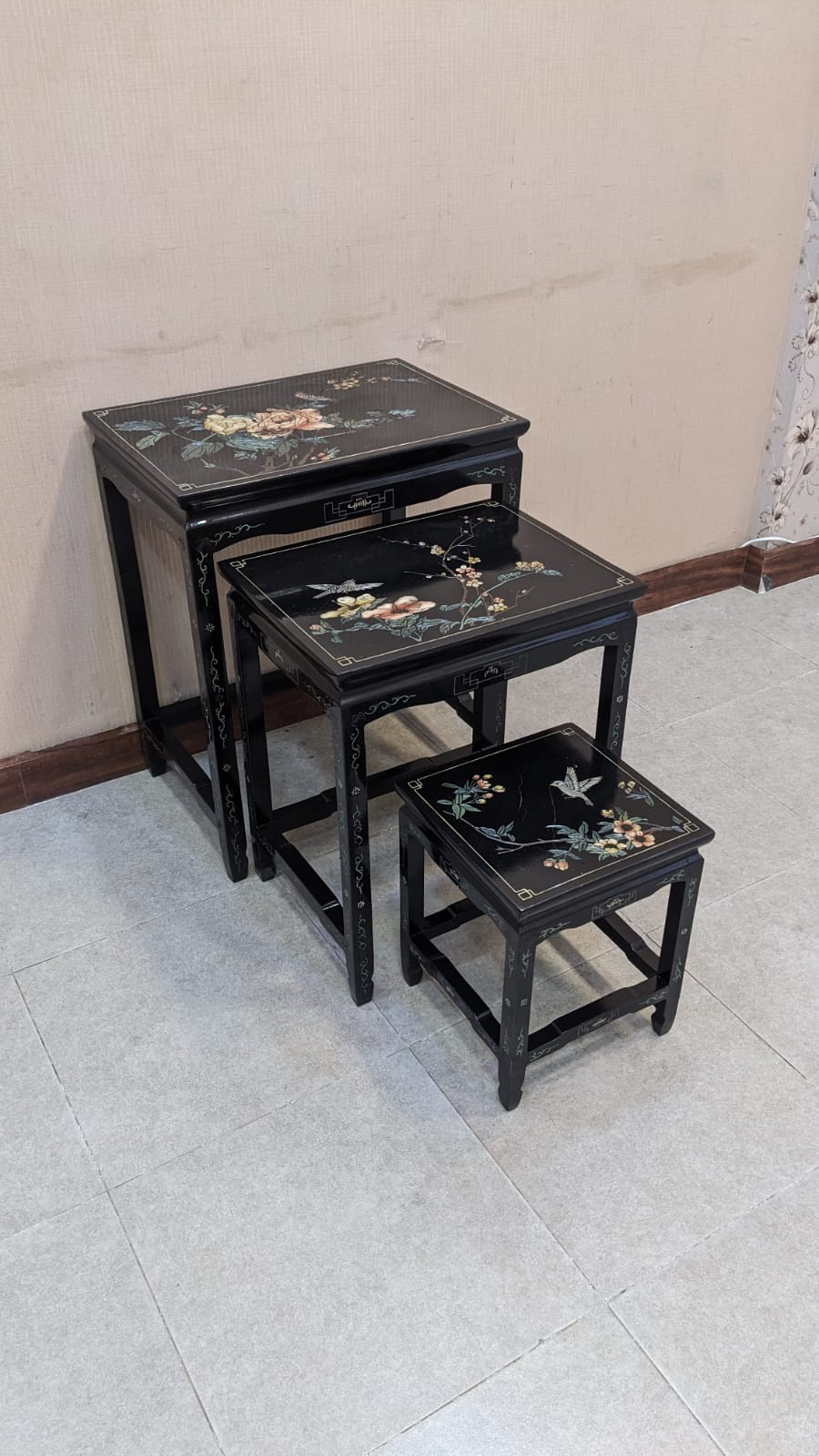 Imported Antique Chinese Nesting Tables Set