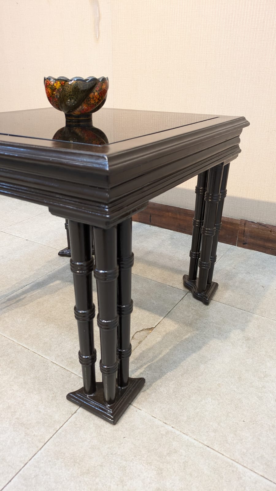 Solid Sheesham Wood Center and Side Tables Set