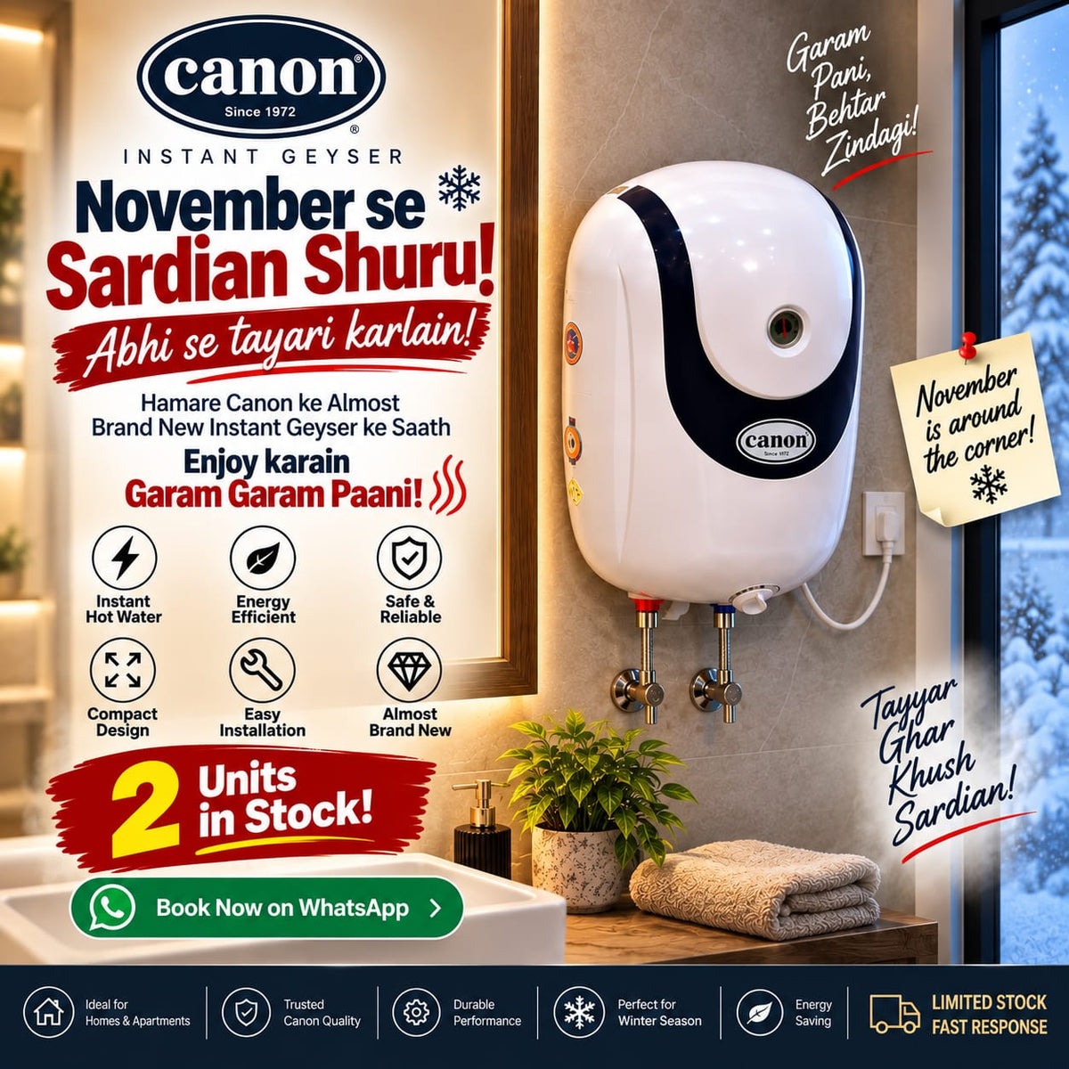Canon Electric Geyser