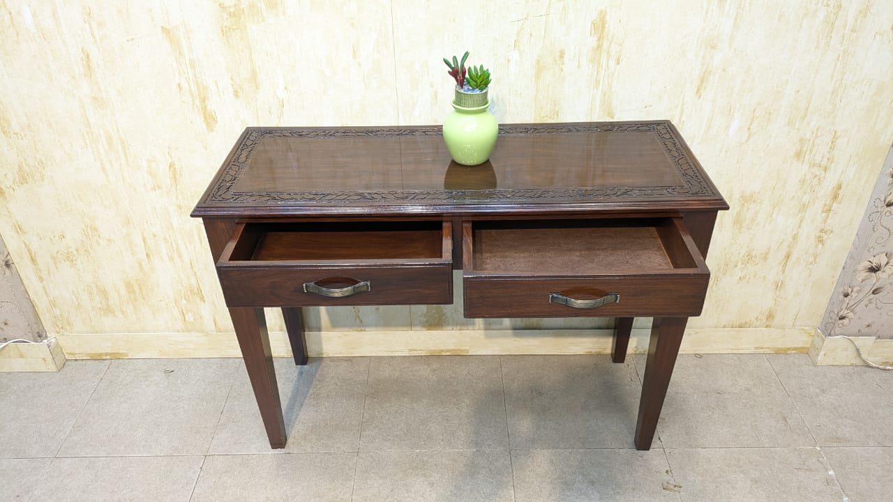 100% Solid Sheesham Wood Console Table