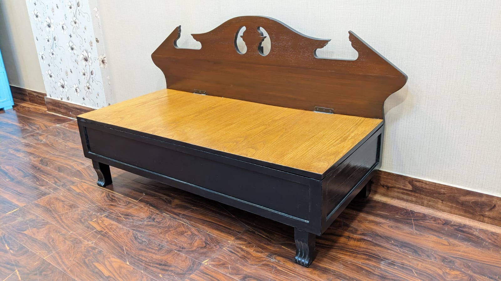 Sheesham Wood 2 Seater Storage Seattee