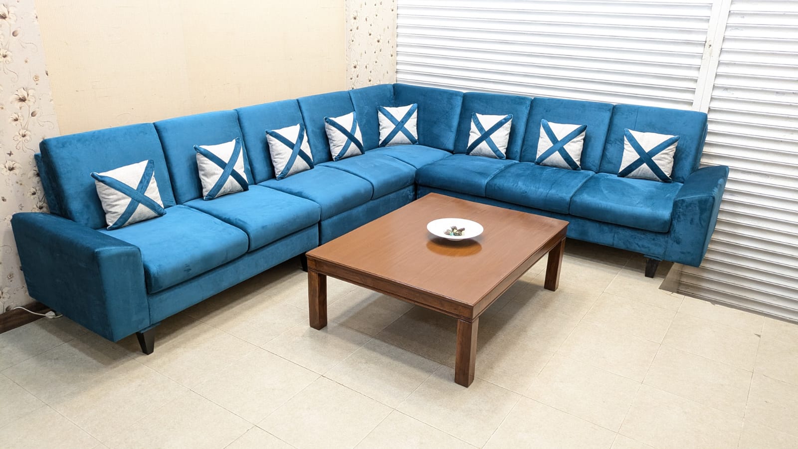 8 Seater L Shape Sofa Set
