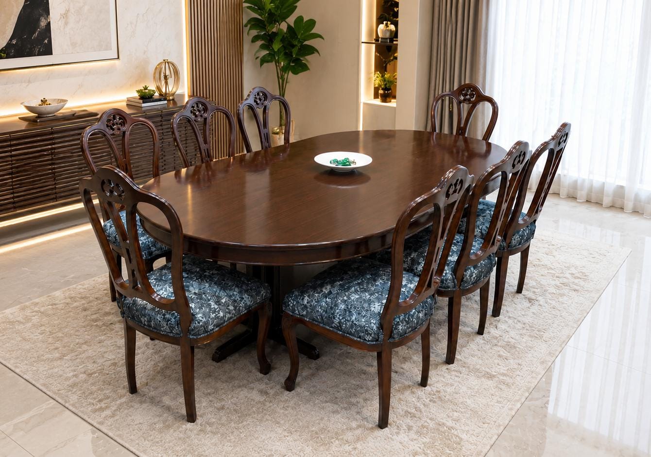 Sheesham Wood 8 Seater Dining Table