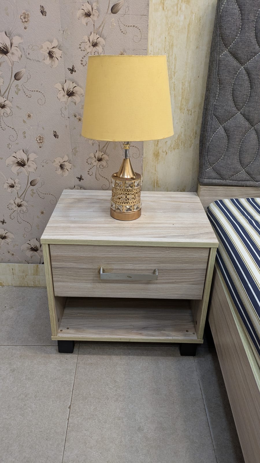 Habitt King Size Bed With 2 side tables