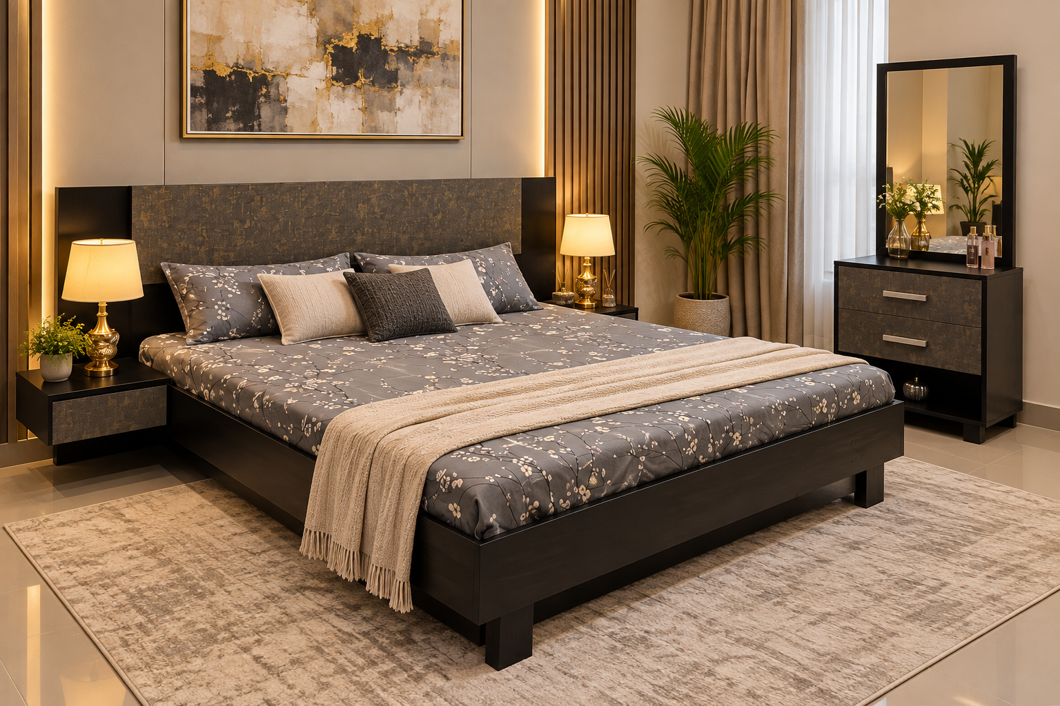 Habitt Novak King Size Bed Set