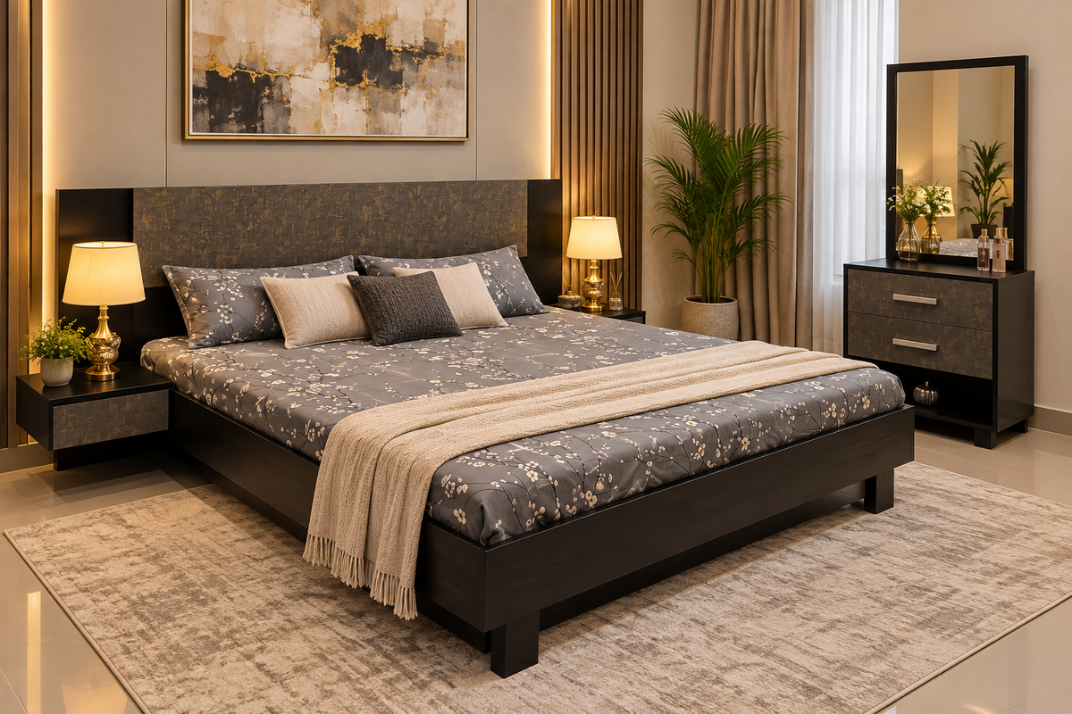 Habitt Novak King Size Bed Set