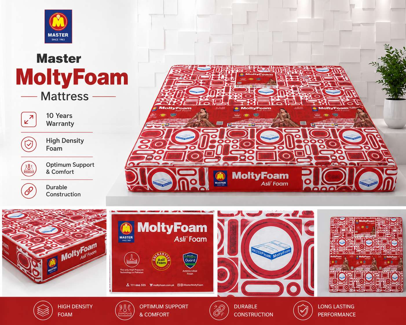 Brand New Master Molty Foam Mattress