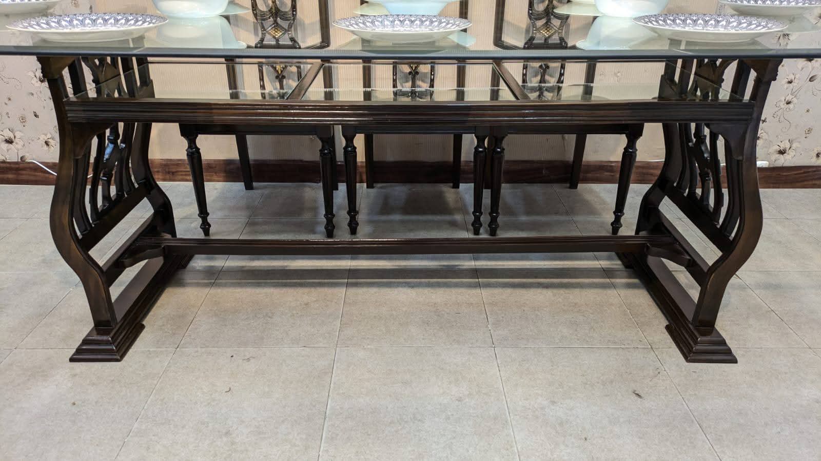 Solid Sheesham Wood 8 Seater Dining Table