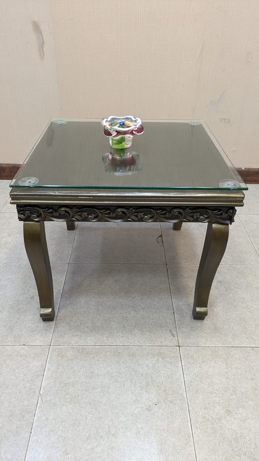 Sheesham Wood and Ply Wood Center and Side Tables Set