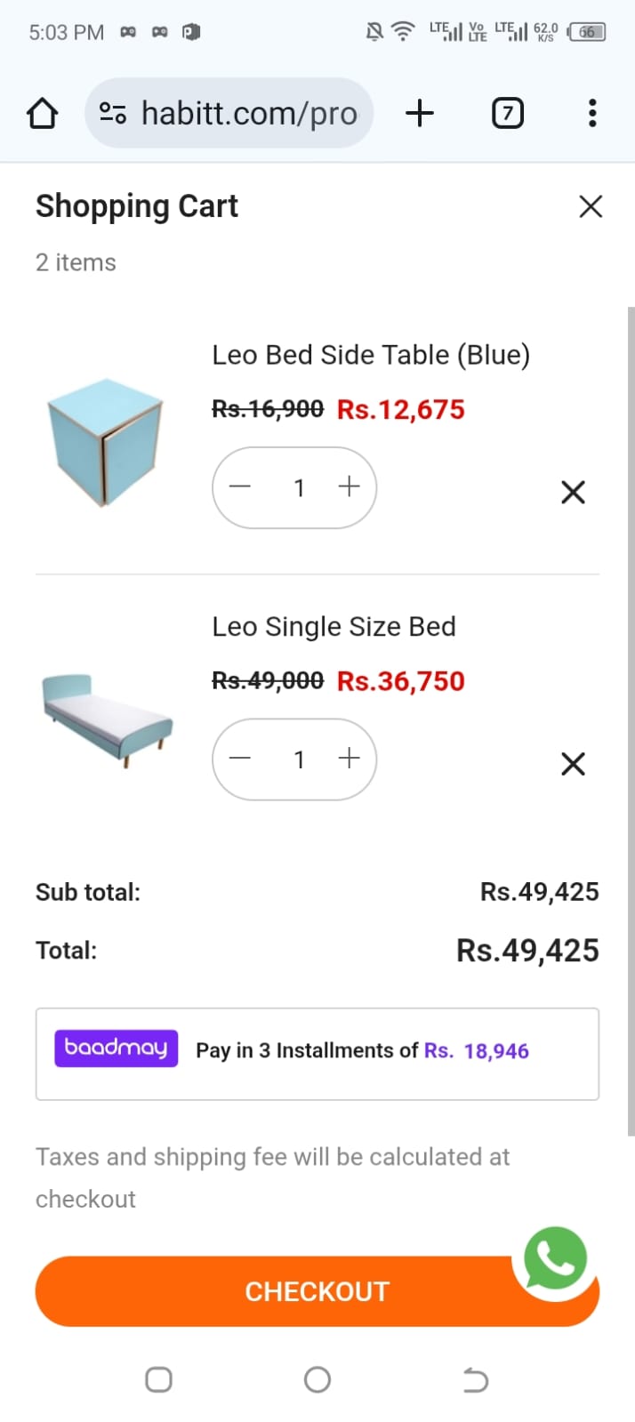 ✨Habitt✨ Rose Single Bed Set