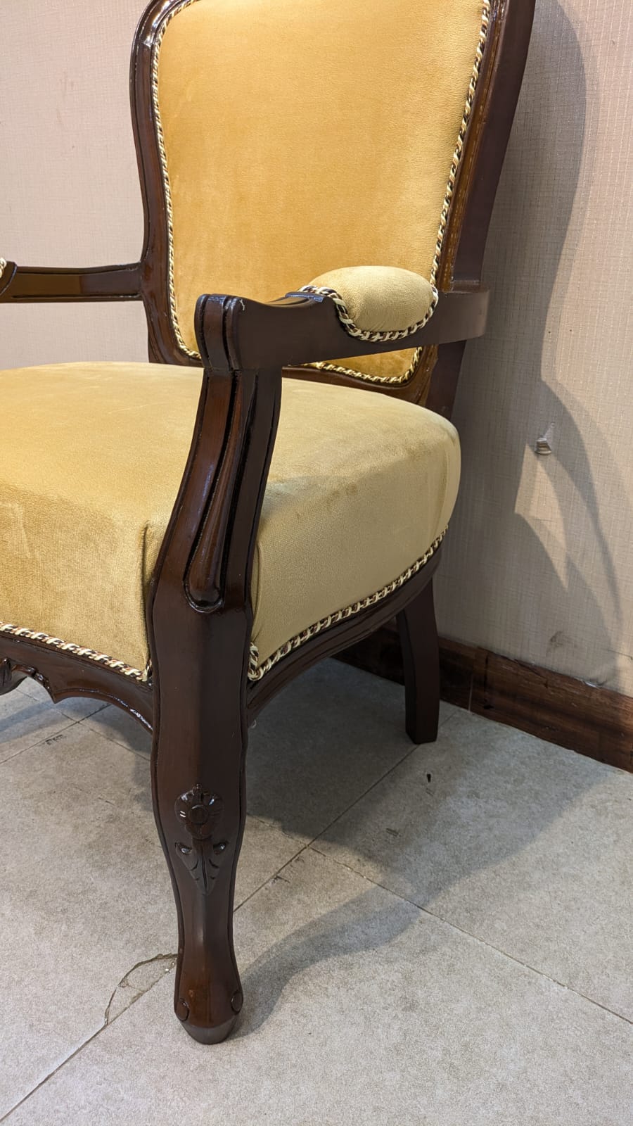 Solid Sheesham Wood Pair of Coffee Chairs with Table