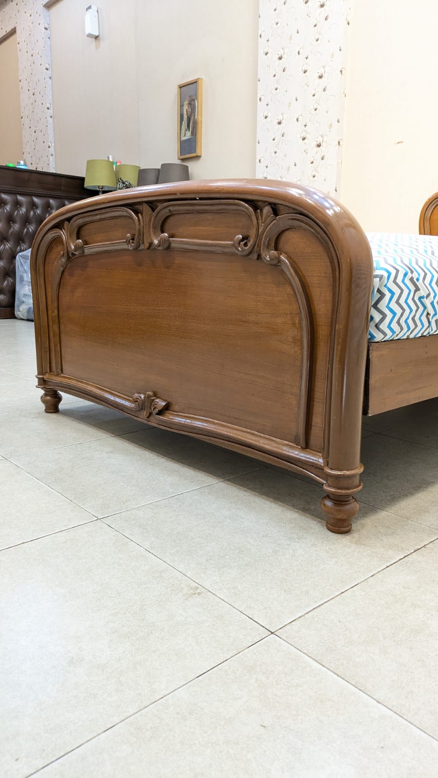 Single Bed with Box Mattress