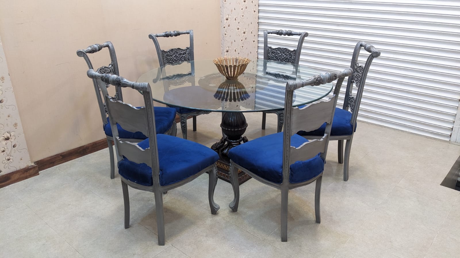 Solid Sheesham Wood 6 Seater Round Dining Table