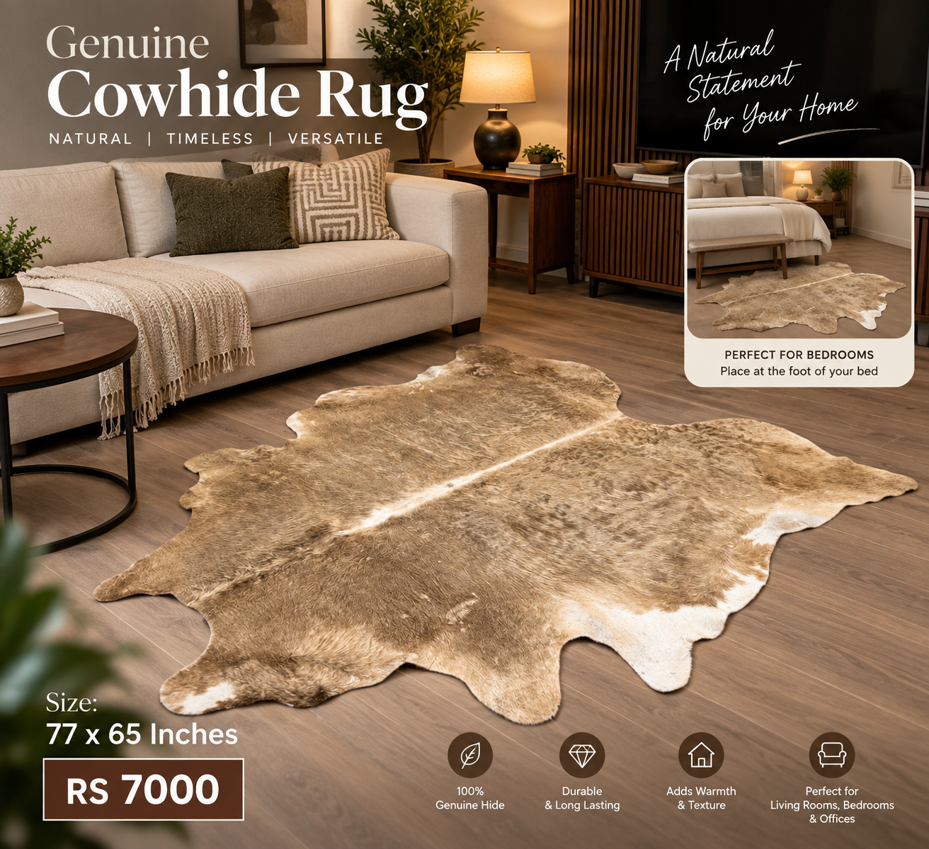 Genuine Cowhide Rug