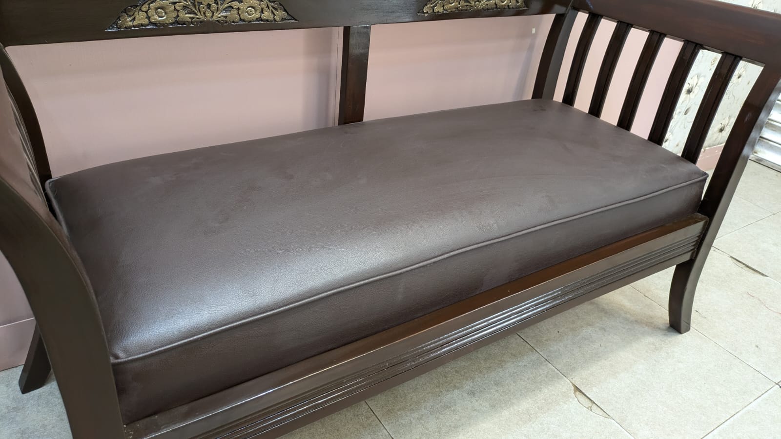 SOLID SHEESHAM WOOD 6-SEATER SOFA SET