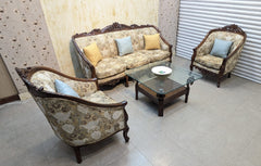Solid sheesham Wood 5 Seater Sofa Set