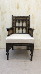 IMPORTED ANTIQUE MIDDLE EASTERN MOORISH ARMCHAIR