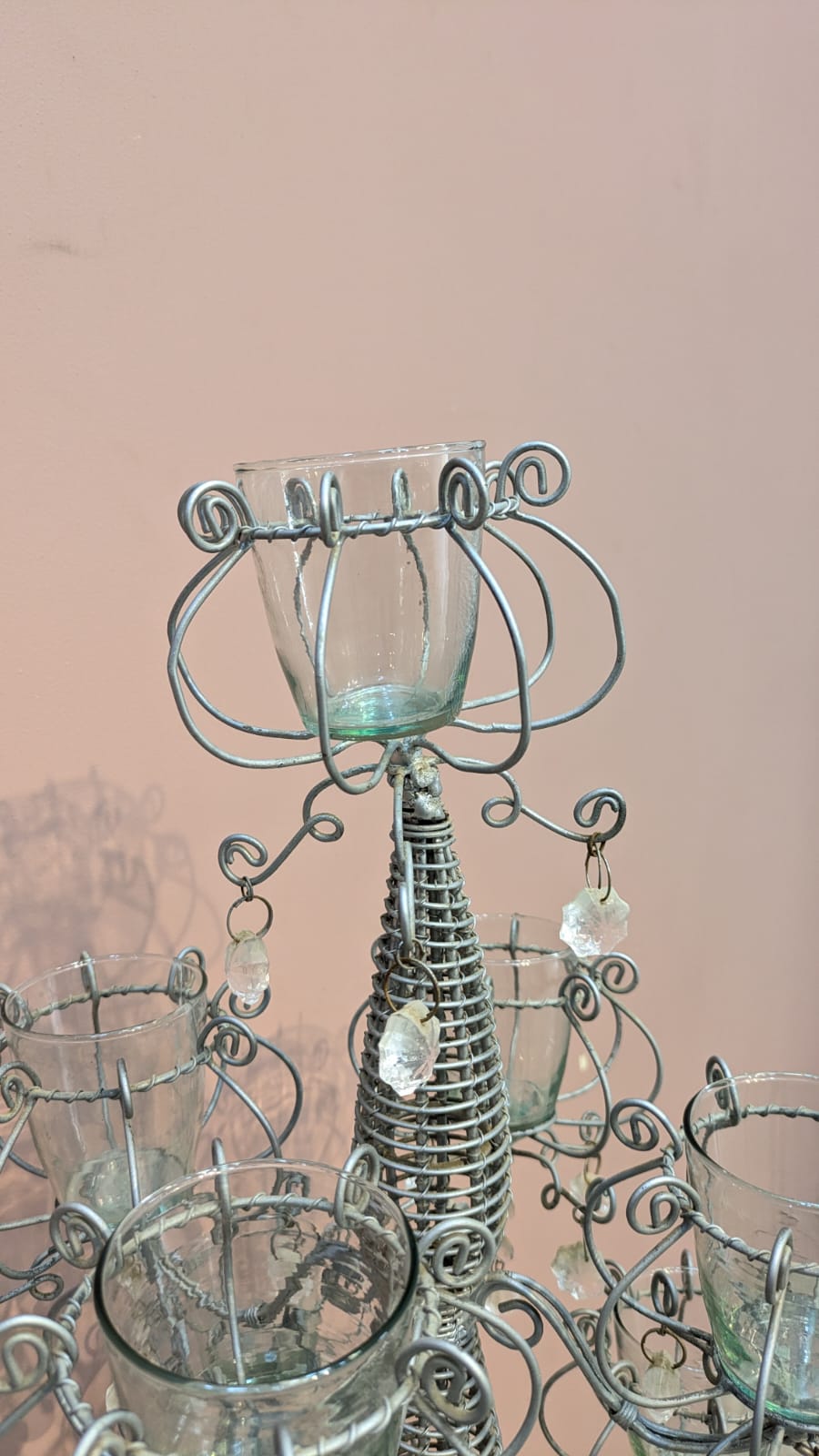 Elegant Silver-Toned Floor Candelabra