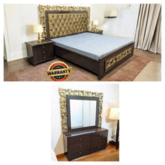 King Size Bed with 2 Side Tables and Dressing Table