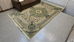Vintage Persian Nain Hand Knotted Carpet