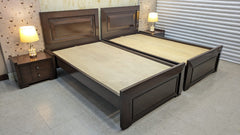 Pair Of Single Beds with 2 Side Tables