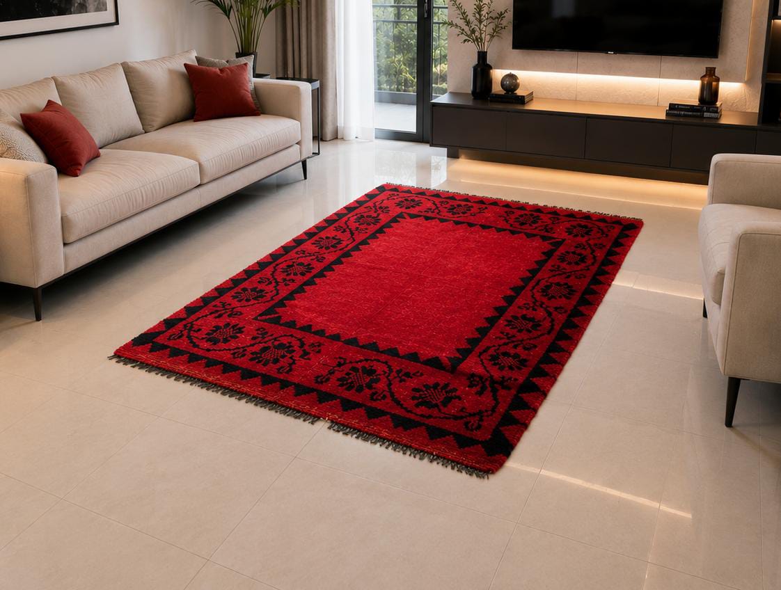 Vintage Morrocan Design Hand Knotted Carpet