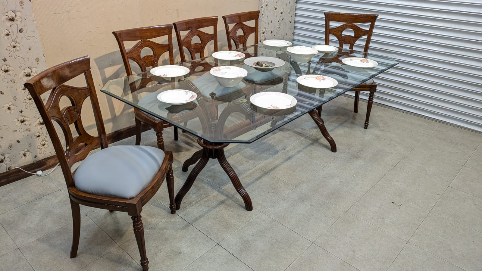 Solid Sheesham Wood 8 Seater Dining Table
