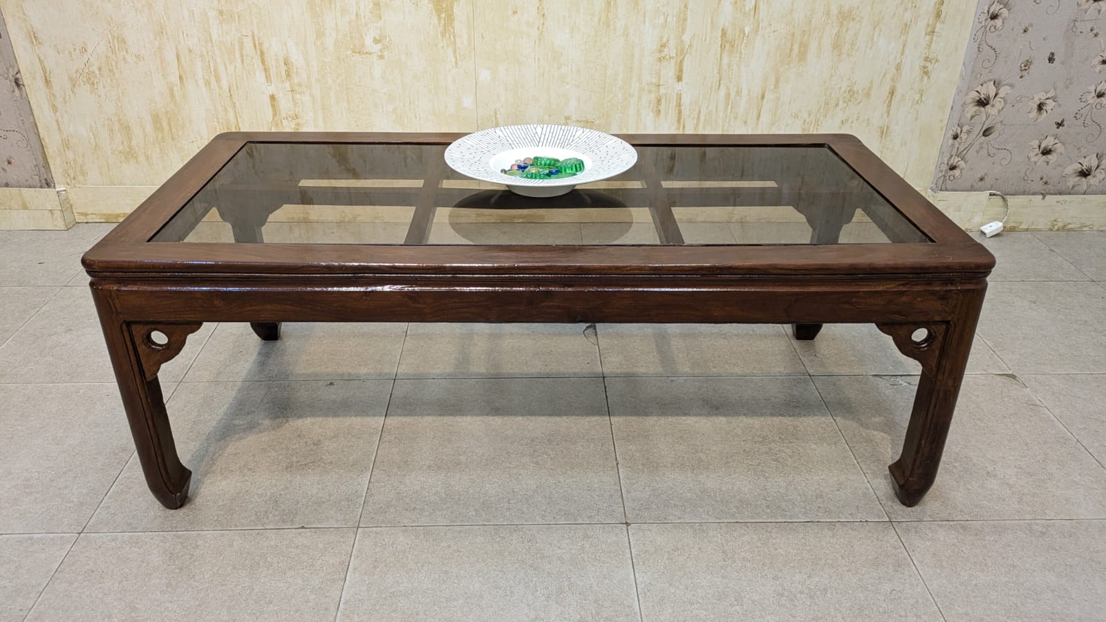 Solid Sheesham Wood Center Table Set