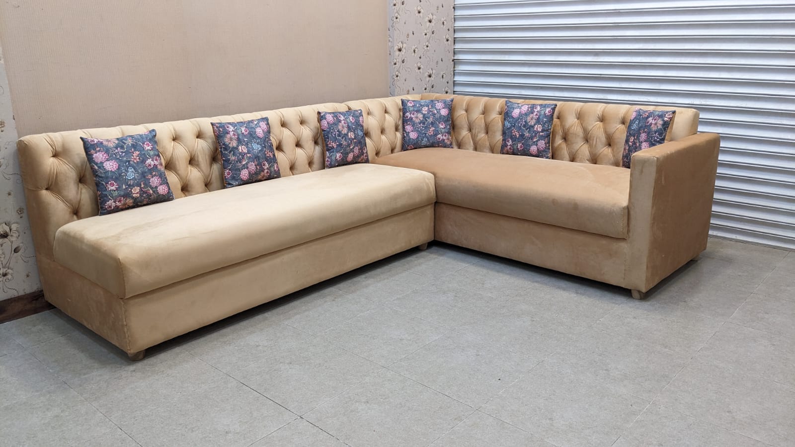 6 Seater L Shape Sofa Set