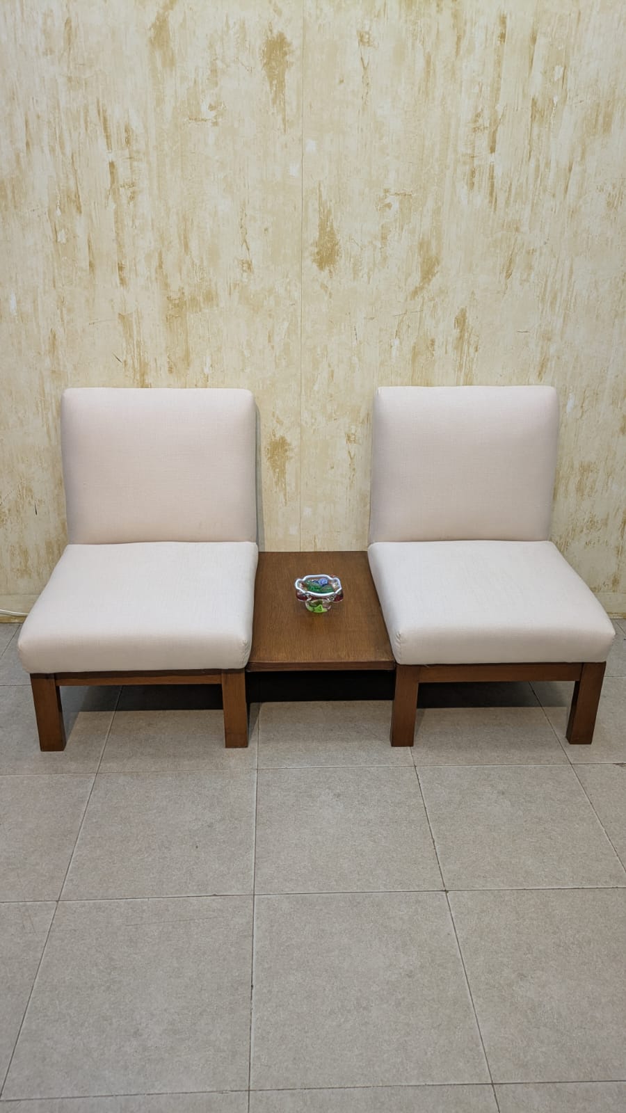 Solid Teak Wood Accent Chair Set