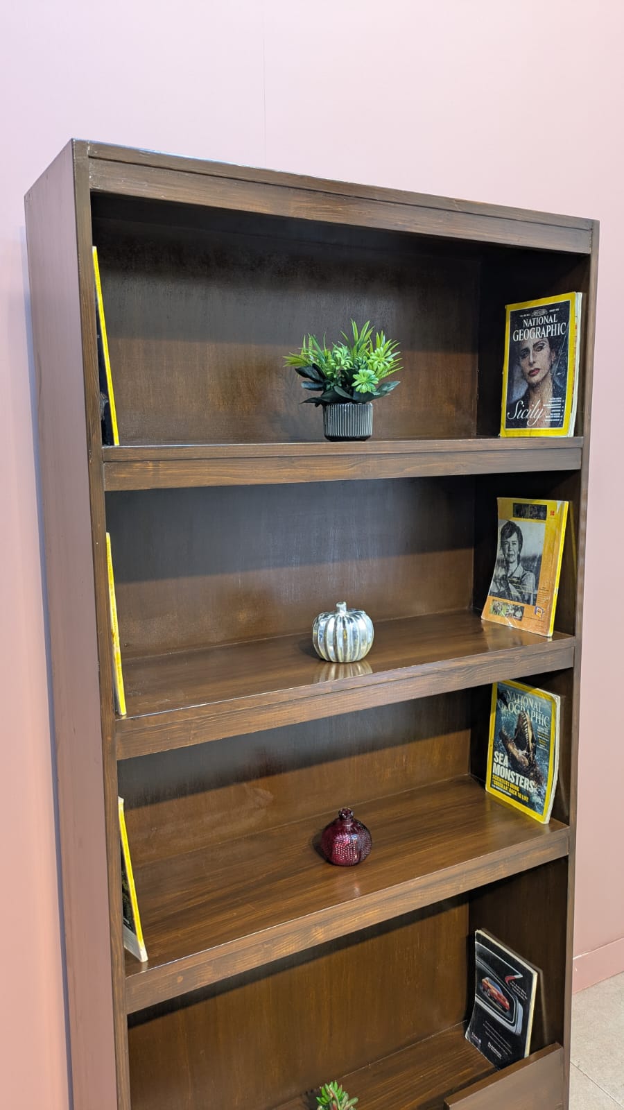 Pure wooden book shelf