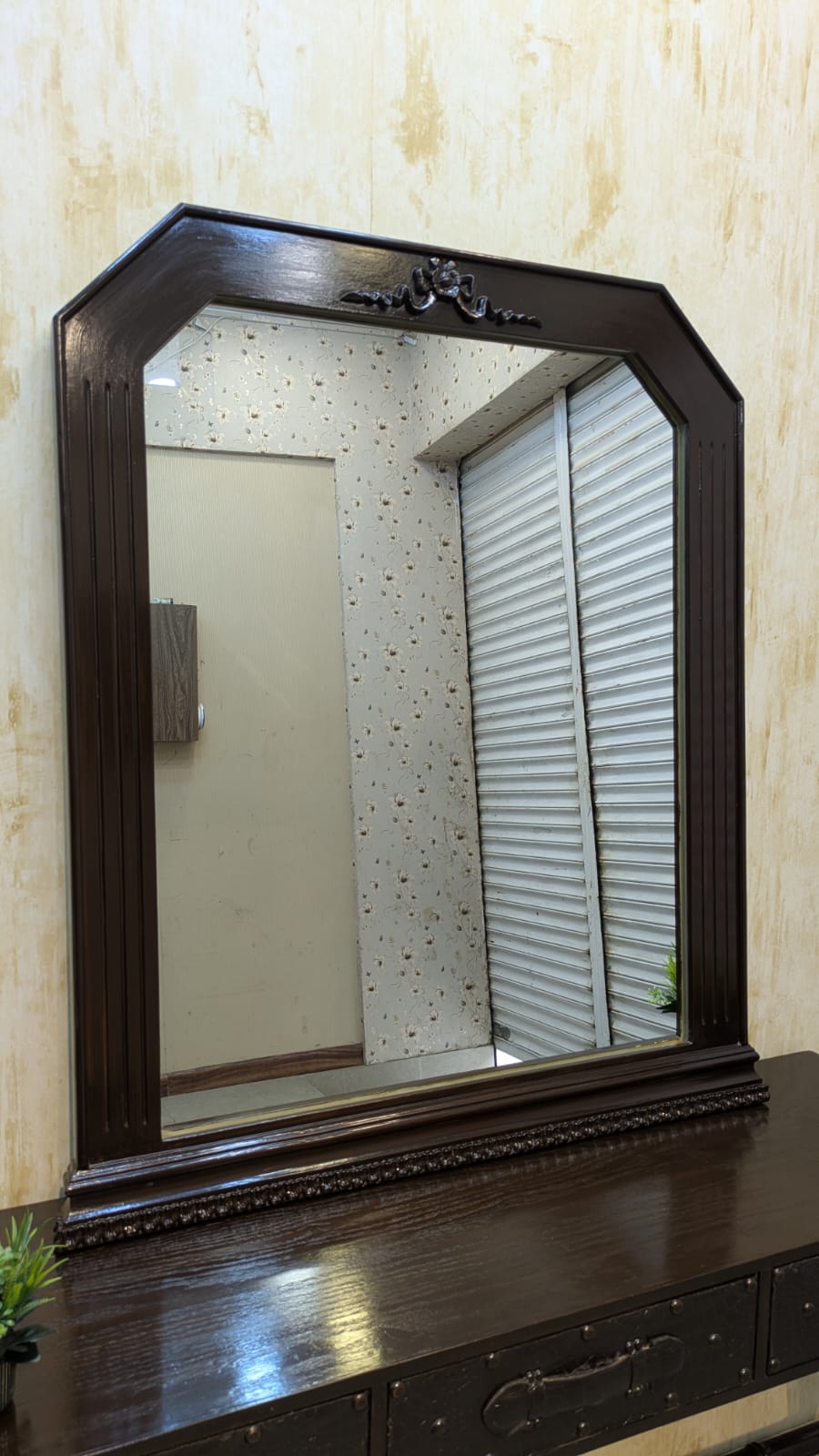 Console with Wall-Mounted Mirror