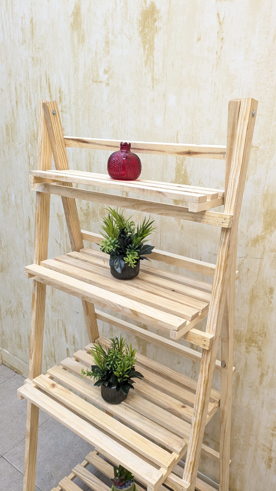 Brand New Pure Wooden Foldable Display Shelf