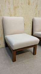 Solid Teak Wood Accent Chair Set