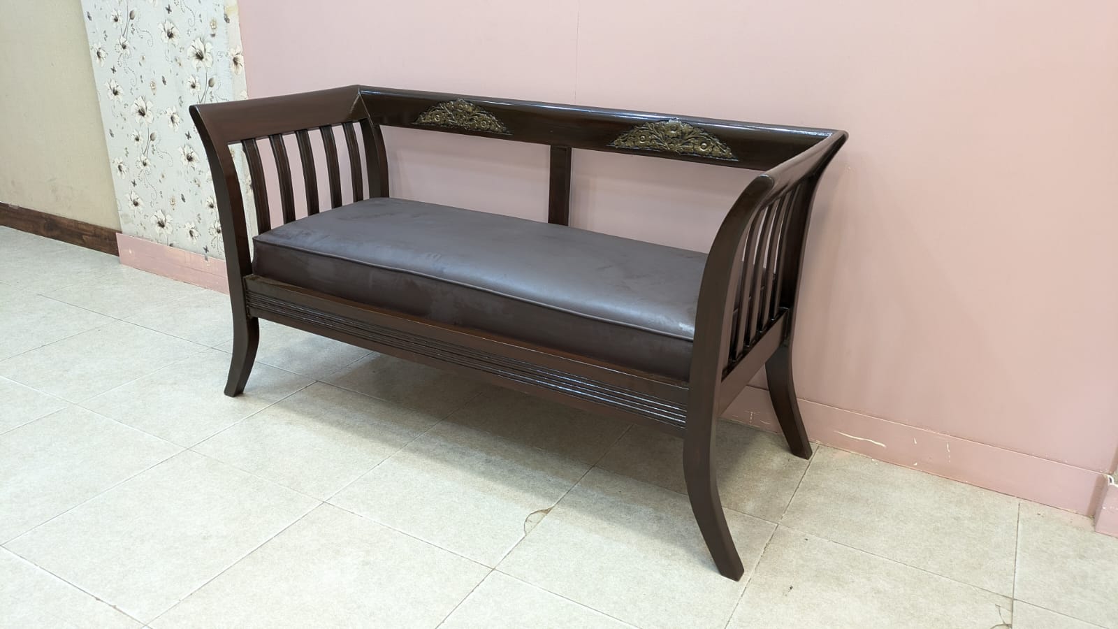 SOLID SHEESHAM WOOD 6-SEATER SOFA SET