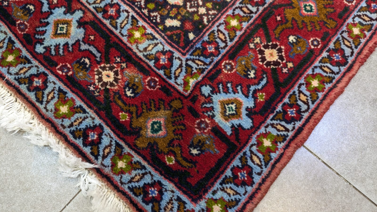 Vintage Persian Bidjar Hand Knotted Carpet