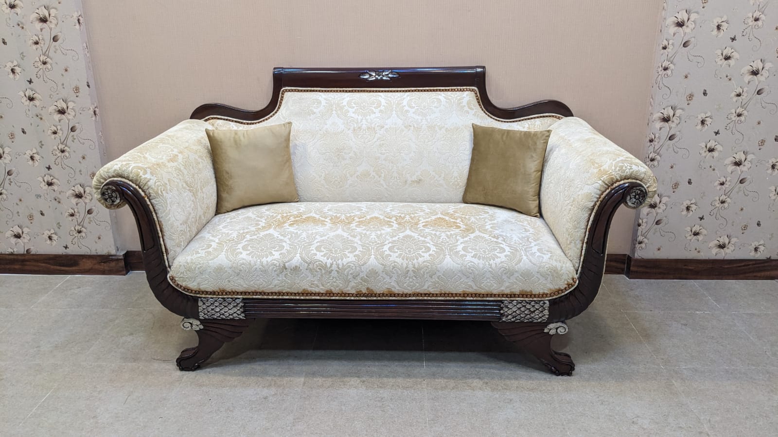 Solid Sheesham Wood 2 Seater Divan