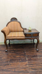 Solid Sheesham Wood Telephone Seattee