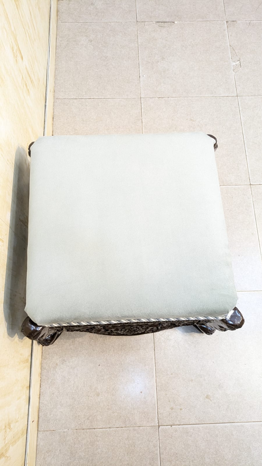 Sheesham Wood Pair Of peri Chair with Ottoman