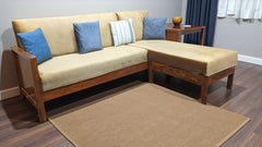 Sheesham Wood 4 Seater L Shape Sofa Set