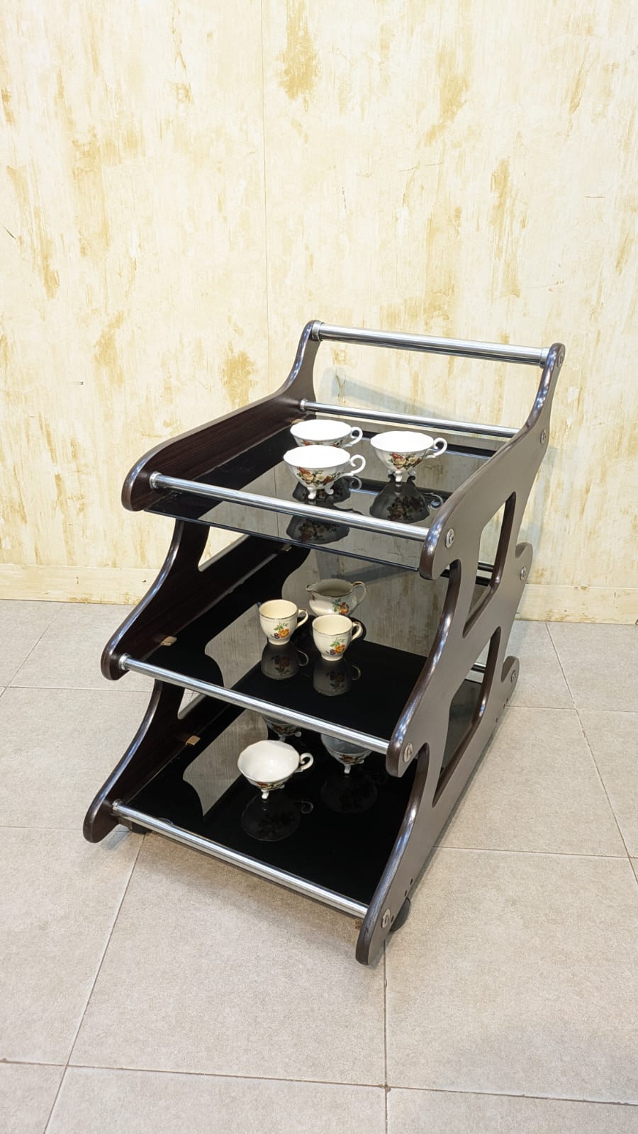 BEAUTIFUL MODERN 3-TIER TEA TROLLEY