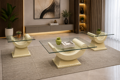 Center Table with 2 Side Tables