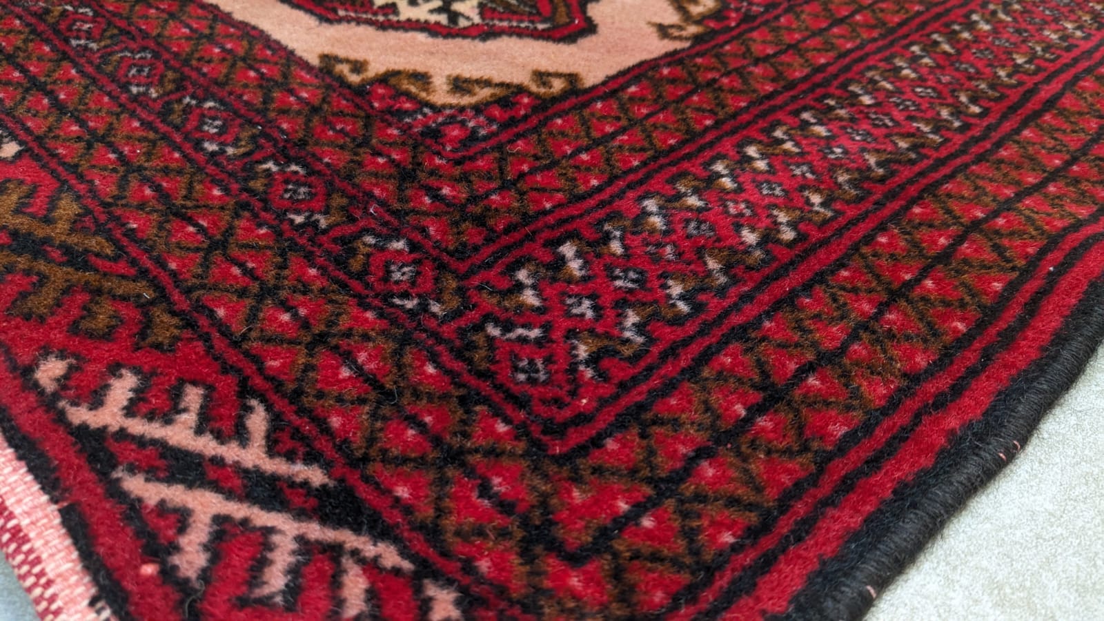 Antique Hand Knotted Persian Turkmen Rug