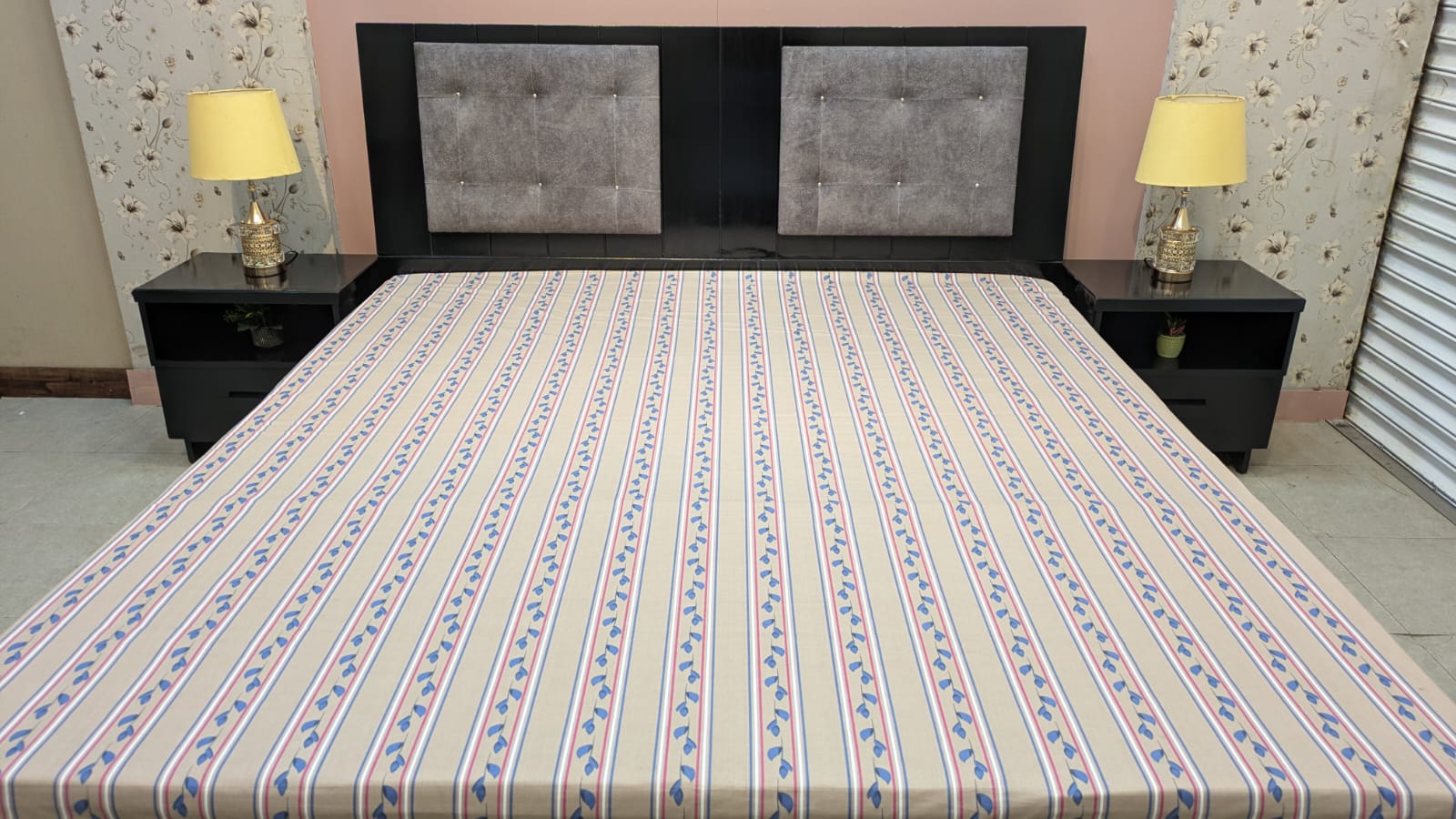 Habitt King Size Bed With 2 Side Tables