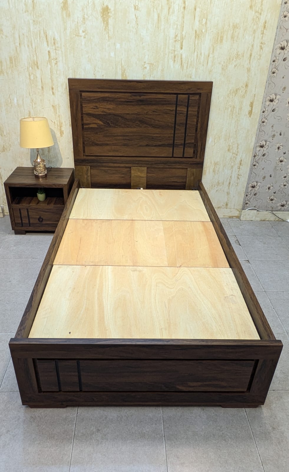 Brand New Single Bed With Side table