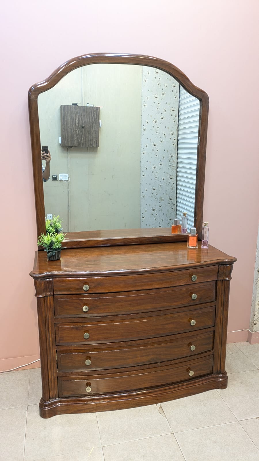 Beautiful Sheesham Wood King Size Bed Set