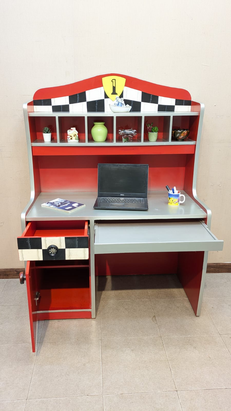Kid's Ferrari Car Bed Set