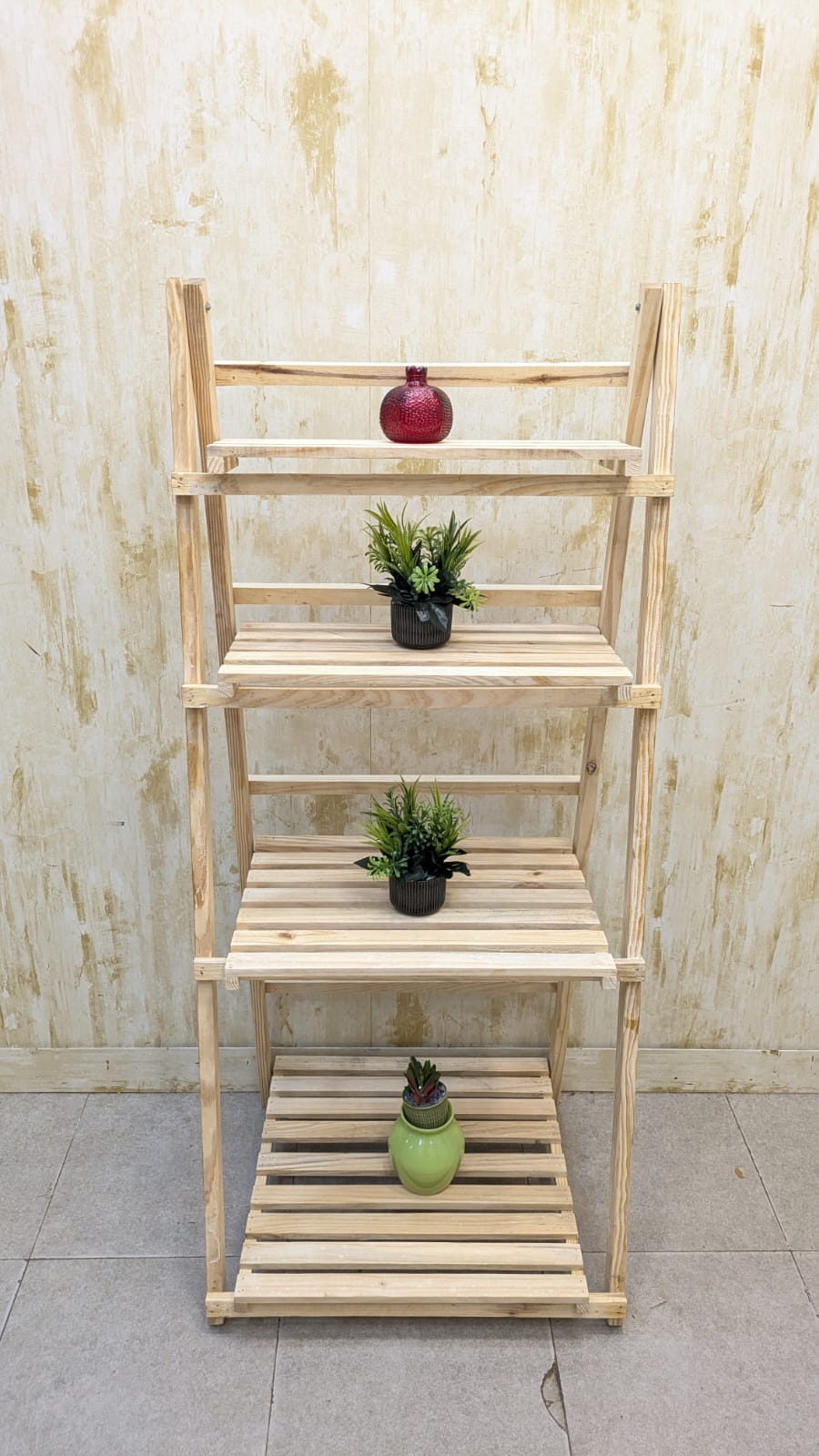 Brand New Pure Wooden Foldable Display Shelf
